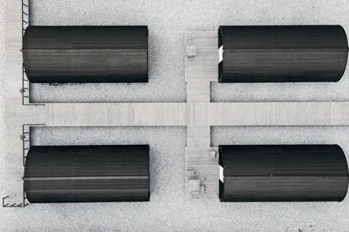 Annebergs Limtræ Natursuiter Hytter Gruppe Drone